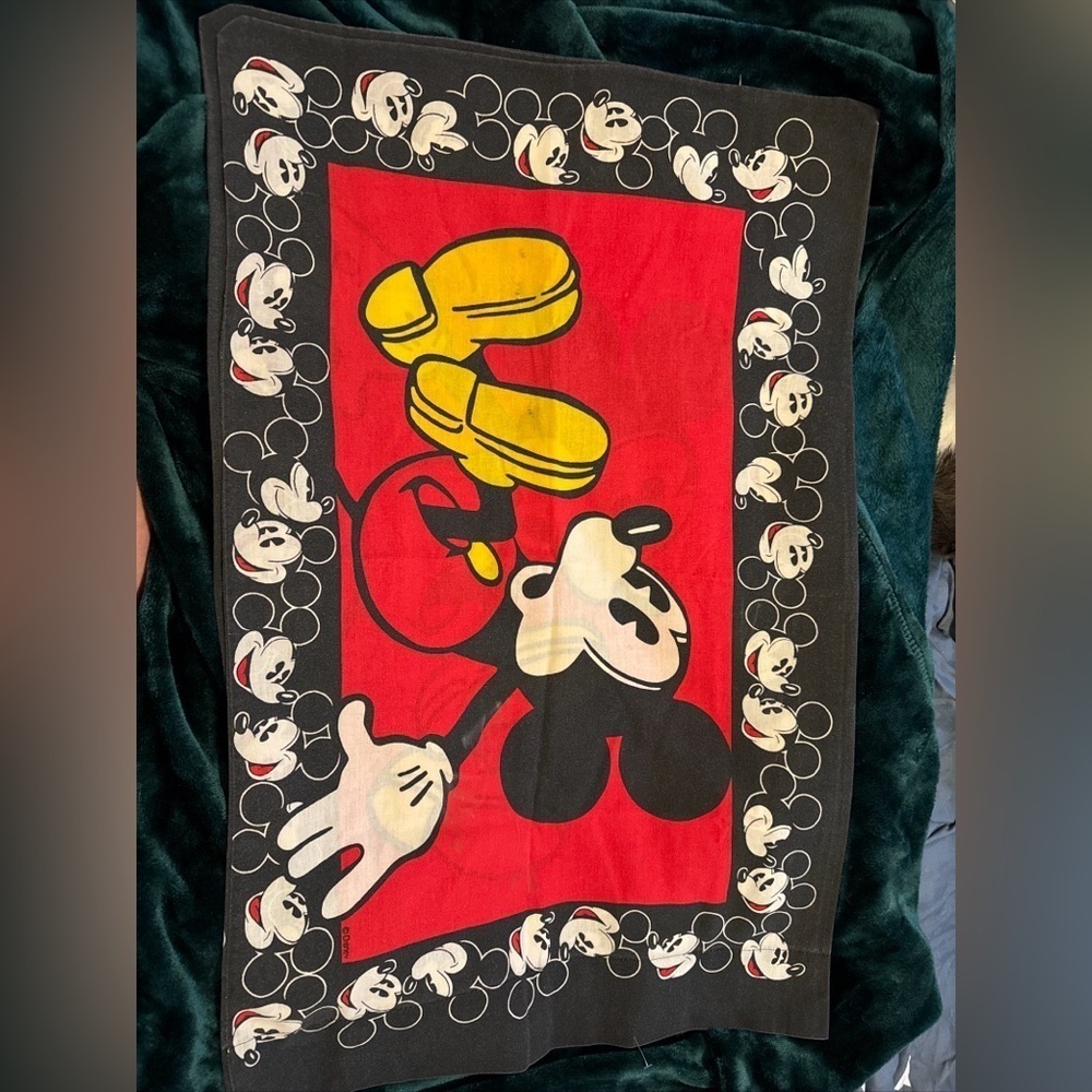 Disney Character Mickey Mouse Vintage Pillow Case Made in USA SET OF 2
